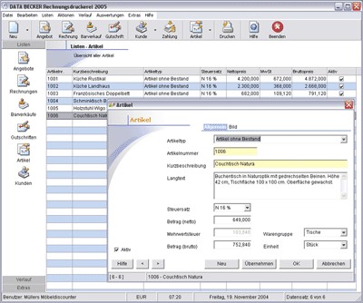 Rechnungs Druckerei 05 1 0 Shareware Und Freeware Fur Windows